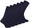 Sock Snob 6er Pack Herren Socken Gerippt Baumwolle Atmungsaktiv Socken mit Komfortbund (39-45, Marine)