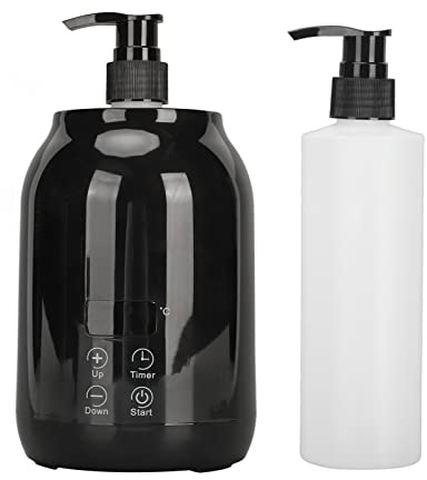 Lotionswärmer, LED-Anzeige, Temperaturverstellbarer Massageöl-Flaschenwärmer mit 2 Ölflaschen für Körperlotion, Öle und Cremes, ABS-Material, 110–240 V, Praktisch für den