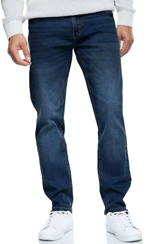Indicode Herren INSantino Jeanshose aus 99% Baumwolle | Denim Stretch Jeans Männer Rinse Wash, 32/30