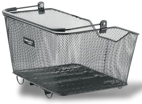 Northwind Basket A-Cross MLT Robuster Fahrradkorb (Sichere Befestigung mit MonkeyLoad Adapter, Feinmaschiges Stahlgeflecht, Gepolsterter Griff), Schwarz