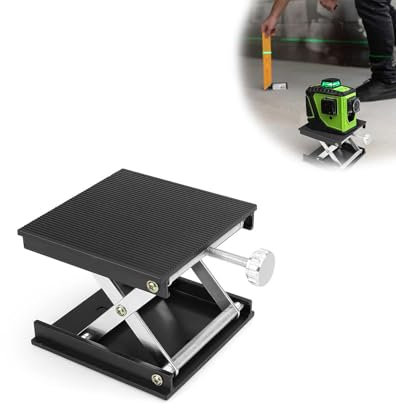 HJIAMA Labor Hebebühne, Hebebühne Aluminiumlegierung, Schwarz, Höhenverstellbar 25–90 mm, Labor Hebetisch, Geeignet für Experimentelles Design, Technische Operationen