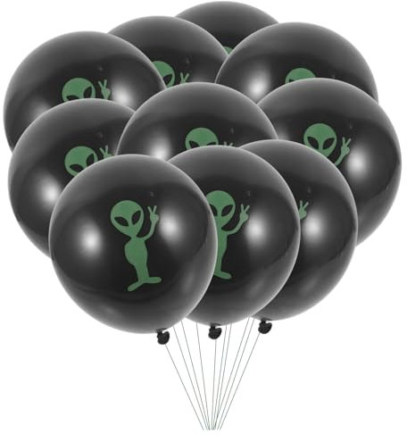 VICASKY 100 Stück Emulsions Partyballons Festival Ballon Ufo Ballons Layout Requisiten