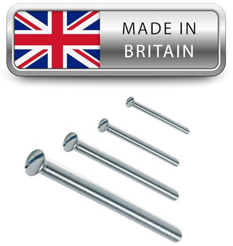 Electrical Socket Screws | Electrical Switch Screws | British Made | Assorted Pack | 4 Lengths | 40 Pieces | 10 each 30, 40, 50 & 60mm