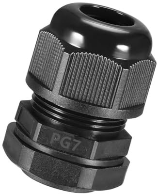 MACHSWON PG7 Cable Gland, 2 Holes Waterproof IP68 Nylon Connector with Adjustable Locknut for 1.2-3mm Dia Cable Wire