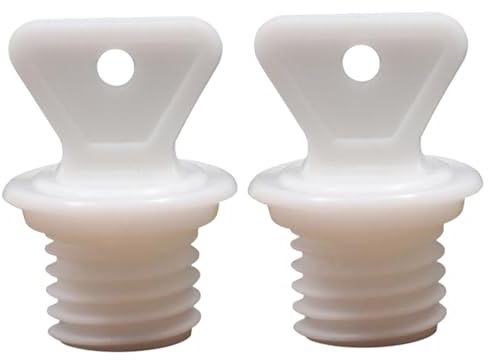 Heißwasserflaschen Stopper 2PCS 21mm Leckdosenheizwasserbeutel Stopper mit Griff Ersatz weiße Plastikflaschenstopfen