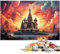 1000 teiliges Puzzle für Erwachsene Die farbenfrohe Psychedelia des Kremls Puzzle für Kinder Papierpuzzle Lernspiel für Erwachsene 1000 Teile (38 x 26 cm)
