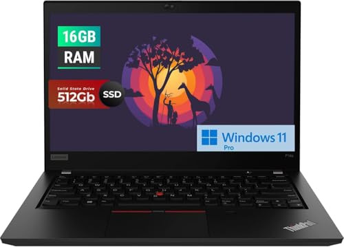 Lenovo Thinkpad P14s Gen 2 Business Laptop, 14 pollici FHD (1920 x 1080), Intel Core i7-1165G7, 16 GB RAM, SSD da 512 GB, tastiera US QWERTY Windows 11 Pro (ricondizionato)