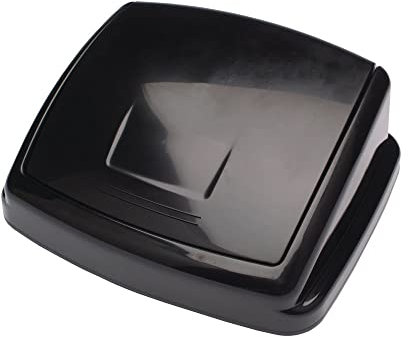 2WORK Poubelle basculante avec couvercle 30 l - Noir - 2W02394
