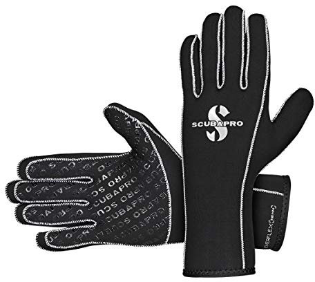 SCUBAPRO Everflex Handschuhe 3.0 BLK L Atemregler für Kaltwasser, Uni, Erwachsene, Schwarz, L
