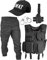 normani SWAT/Security/Police Kostüm bestehend aus Weste, Hose, Pistolenholster, Handschellen und Basecap Farbe Schwarz/SWAT Größe M