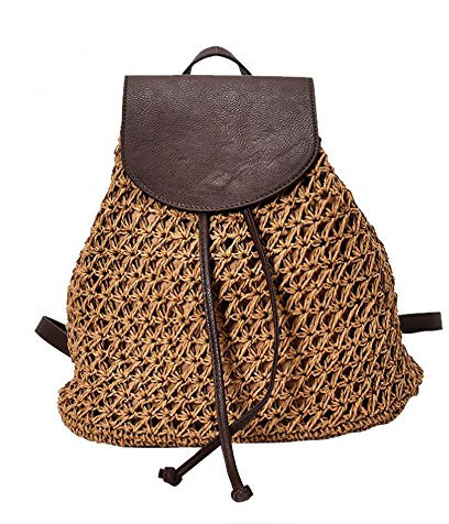 Demarkt Strohtasche Frau Rucksack Strohbeutel Beutel Rucksack Sommer Strand Stroh Tasche Rattan Gewebte Tagesrucksack