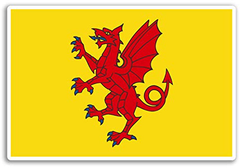 Vinyl-Aufkleber, Motiv: Somerset-Flagge, 10 cm, 2 Stück, #32841 (10 cm breit)