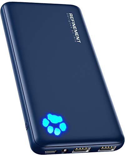 INIU Ultra Mince Batterie Externe, 10000mAh 3A USB C 3-Port Charge Rapide Power Bank, Chargeur Portable avec Lampe de Poche pour iPhone 15 14 13 12 Pro Samsung Huawei iPad LG