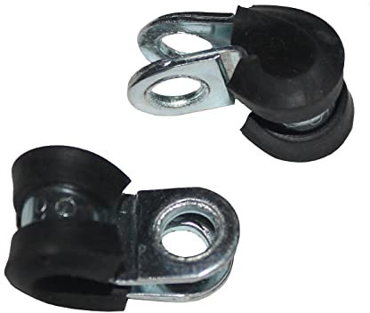 Lumonic 10x 6mm Colliers de serrage avec garniture en caoutchouc I Colliers de serrage à visser I Collier de serrage 6mm, Collier de serrage de fixati