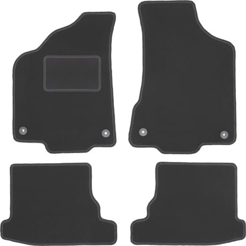 Velours-Fußmatten passend für Volkswagen Polo III 6N 1994-1999, Graphit