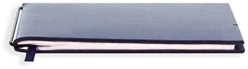 X17-A5 Notizbuch/Personal Organizer | 7mm dünn | dunkelblau; aus recyceltem Leder. Nachfüllbar. Notizheft (gepunktet) mit Doppeltasche, Made in Germany.