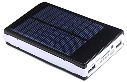 Yushu (No Battery 18650 Solar Power Bank Charger DIY Box Case Led Compatible for Xiao-mi Huawei Moblie Phone Power Pover Bank 20000mah