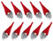 BESPORTBLE 10 Stücke Mini Weihnachtsmütze Weihnachten Flaschenanzug Weihnachtsmannmützen Weihnachtsdeko Nikolausmützen Flaschenüberzug Flaschen Kleidung Weinbeutel für Weihnachten Tischdeko Rot