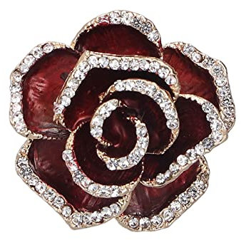 Broche Broche, Broche Fleur en Forme de Camélia Élégante Broche Ornée Exquise pour Femmes Vêtements Foulard en Soie Décoration Cadeau(rouge)