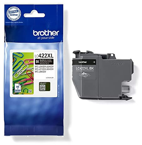 Brother Original Tintenpatrone LC-422XLBK Schwarz für ca. 3.000 Seiten, für MFC-J5340DW, MFC-J5345DW, MFC-J5740DW, MFC-J6540DW, MFC-J6940DW