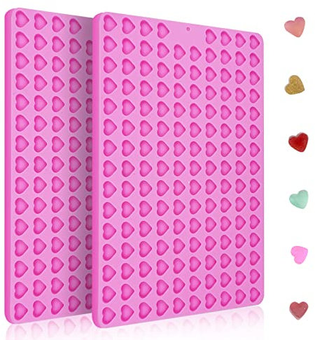 Mini Herzförmig Form Silikon Backmatte, Backmatte Hundekekse, Antihaftend Silikon Backmatte für hundeleckerlies, Schokolade, SüßIgkeiten,Gelee,Kekse, EiswüRfel
