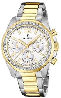 Relojes Festina Damen Analog Quarz Uhr mit Edelstahl Armband F20607/1