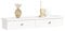 SoBuy Wandregal mit 2 Schubladen - Modernes Regal Wand für Flur, Wohnzimmer & Schlafzimmer - Weiß 64x15x10cm FRG43-W