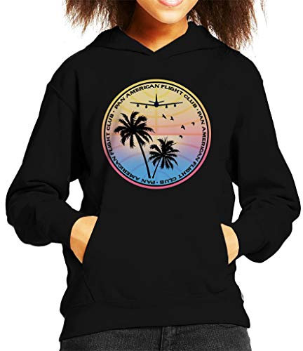 All+Every Pan Am Flight Club Icon Kid's Hooded Sweatshirt Black