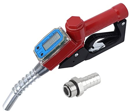 Dioche Zapfpistole mit Zählwerk, 1pc Digitale Heizöl Benzin Düse Gun Betankung Düse mit Flow Meter