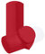 npluseins unifarbene Kissenbezüge im Doppelpack und dezentem Design 1154.1498, ca. 40 x 15 cm, rot
