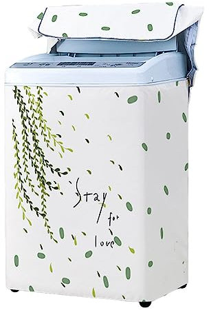 Odot Housse de Protection pour Machine à Laver Chargement par Le Haut, Couvre-Machine Protecteur Anti-Poussière Couverture pour Machine Lave-Linge et Sèche-Linge (XXL-62x99x64cm,Branche de Saule)