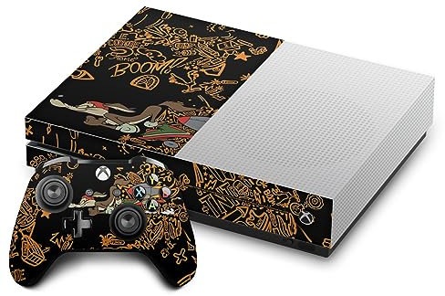 Head Case Designs Offizielle Looney Tunes Wile E. Coyote Graphics Und Charaktere Vinyl Haut Gaming Aufkleber Abziehbild Abdeckung kompatibel mit Xbox One S Console and Controller Bundle
