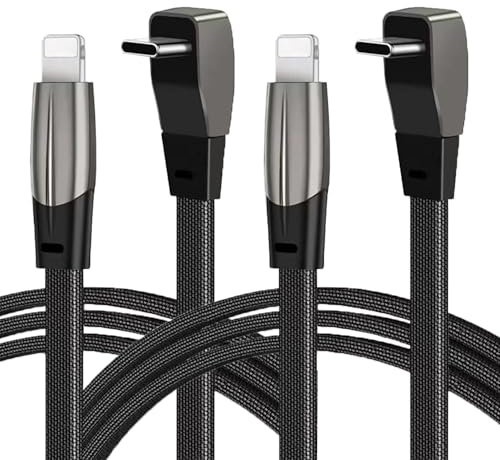 Daswise USB-C to Lightning Cable for Tesla Model Y/3;Mach-E Wall Connector Style PD QC3.0 Charging Cable 60W USB Data Cable (USB-C to Lightning) Fits All USB-C Adapters and Vehicles Dock (2 Pack)