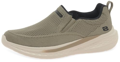 Skechers Herren Slade Royce, Taupe Knitted Mesh, 45 EU