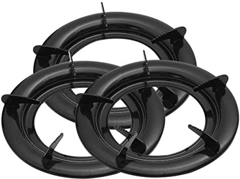 PartyKindom 3 Piezas Soporte redondo de Gas anillo de wok compacto soporte wok de hierro estante para wok reutilizable rejilla para wok reemplazable estufa Accesorios Componente