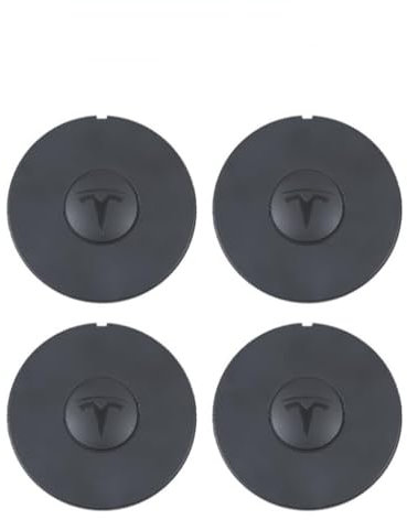 LyTTuu 4 Stück Auto Radnabenkappen für Tesla Model 3 2024 Radmittenabdeckung Nabenmittelkappe Felgendeckel Felgenkappen Radnabenabdeckung Radnaben,A