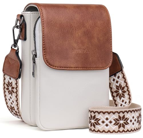 MUIIKOLA Sacs bandoulière femme,Petit Sac à Bandoulière,Besace Sacoche Messenger Téléphone Cuir PU Rigide Sac à Bandoulière Femme Portefeuille en Cuir PU avec Réglables Bandoulière