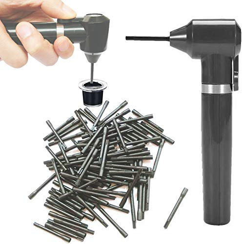 ALIWOD Tattoo Ink Mixer 100PCS Mixing Sticks Electric Pigment Makeup Eyebrow Nail Polish Mixer Color Machine Supply Tool Watercolor Ink Painting Agitator Blender Set(Black)
