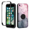 Yoedge Kickstand Phone Case for iPhone 7 Plus/8 Plus 5.5, 360°Rotatable Magnetic Ring Holder Cases,Full Body Shockproof Silicone TPU Back Cover with Built-in Screen Protector, Grey Marble