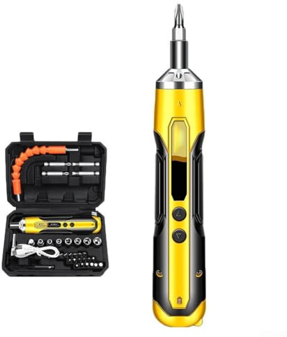 Cordless Electric Screwdriver Set with Magnetic Bit, USB Rechargeable, 6 8V Household Mini Drill (A)