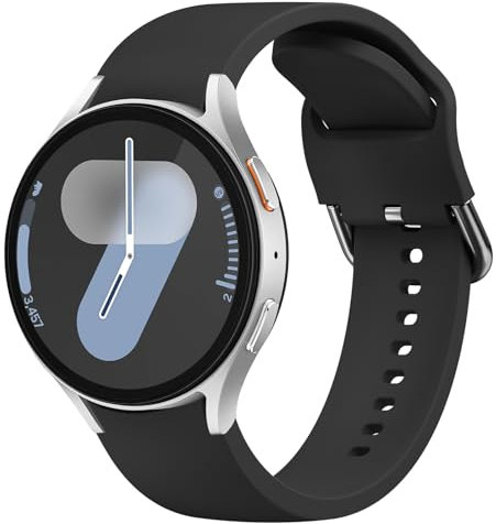 Vancle Armband für Samsung Galaxy Watch 7 40mm 44mm Damen Herren,Silikon Sport Ersatzarmbänder für Samsung Galaxy Watch FE Armband 40mm(Schwarz)