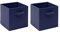 Homullel Foldable Storage Cubes Set of 2, Fabric Storage Boxes, Closet Storage Drawers Storage Organizer for Clothes (Navy, Band)