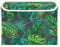 Yopersonalizes Boîtes de rangement avec couvercles, motif feuille de palmier verte, cube de rangement pliable en tissu avec poignées, paniers de rangement pour étagères, vêtements, jouets, armoire, 42