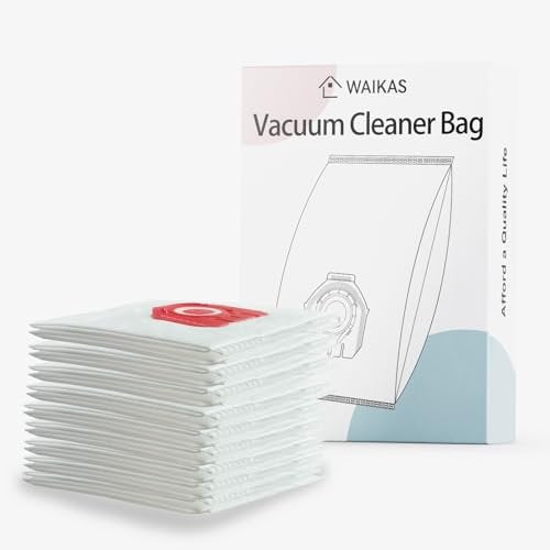 WAIKAS Vacuum Bags Compatible with Miele Vacuum Cleaner, Pack of 18 Hyclean 3D Efficiency Dust Bag, Compatible Replacement for all Miele FJM/GN Vacuum Cleaner Classic C2 Complete C3, red