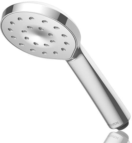 Methven Kiri MK2 Satinjet - Alcachofa de ducha de bajo consumo (8 l/min, acabado cromado, para cualquier sistema de presión baja o alta, ahorro de agua, rendimiento ecológico), color plateado