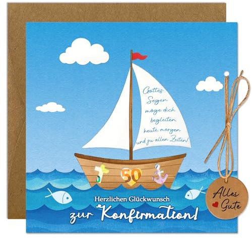 Happirra Konfirmationskarten Geldgeschenke Verpackung mit Umschlägen, Geldgeschenk Konfirmation Geschenke Junge Mädchen, Konfirmationsgeschenke für Jungs, Karte Konfirmation Mädchen Junge