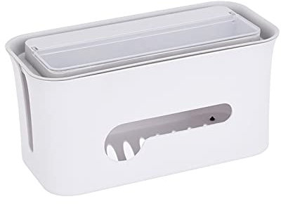 NSTVVEE Almacenamiento de Cables, Caja de Almacenamiento de enchufes de Cable Grandes, Caja de Almacenamiento de regletas de enchufes, Organizador de Seguridad, Organizador de Cables de es