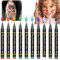 Marqueurs pour le Corps, Marqueurs pour Maquillage Visage, Peinture Faciale 10 Couleurs, Fournitures de Fête pour les Femmes, les Hommes, les Adultes, les Adolescents, le Cosplay, Halloween, les