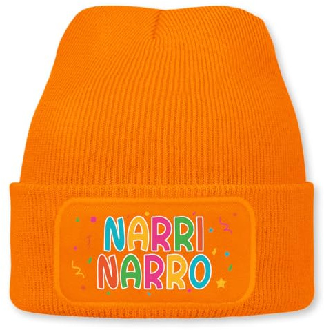 Prozente Momente Narri Narro – lustige Wintermütze | Beanie für Damen & Herren, warm, elastisch & Unisex, Strickmütze mit Patch & Druck, perfekt für Après-Ski, Weihnachtsmarkt & Fasching, Karneval