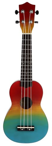 Bunte Ukulele 21 Zoll Satz Handgemalt, für Anfänger Kinder | Holz, Glatt Poliert, 1 Satz mit Tasche, Geschenkidee für Kreative Musikfans